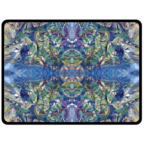 Blue arabesque Fleece Blanket (Large) from ArtsNow.com 80 x60  Blanket Front