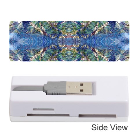 Blue arabesque Memory Card Reader (Stick) from ArtsNow.com Front