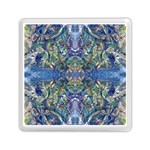 Blue arabesque Memory Card Reader (Square)