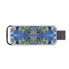 Blue arabesque Portable USB Flash (Two Sides) from ArtsNow.com Front