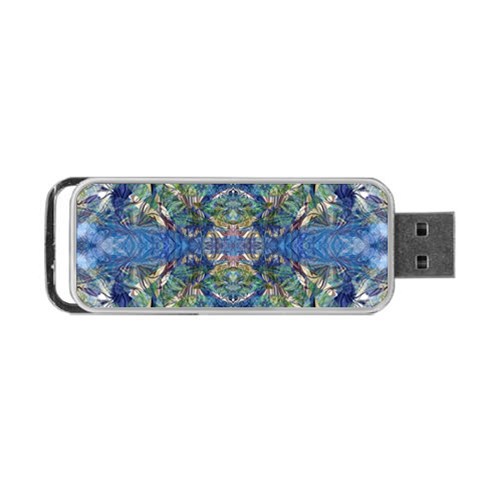 Blue arabesque Portable USB Flash (Two Sides) from ArtsNow.com Back