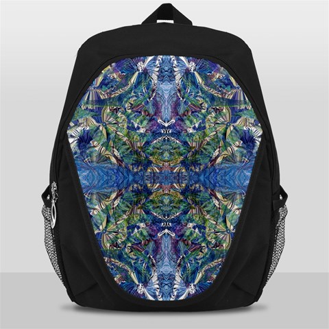 Blue arabesque Backpack Bag from ArtsNow.com Front