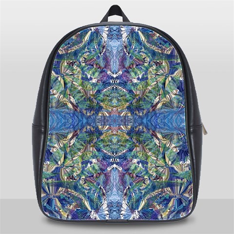 Blue arabesque School Bag (XL) from ArtsNow.com Front