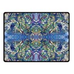 Blue arabesque Two Sides Fleece Blanket (Small)