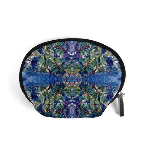 Blue arabesque Accessory Pouch (Small) from ArtsNow.com Front