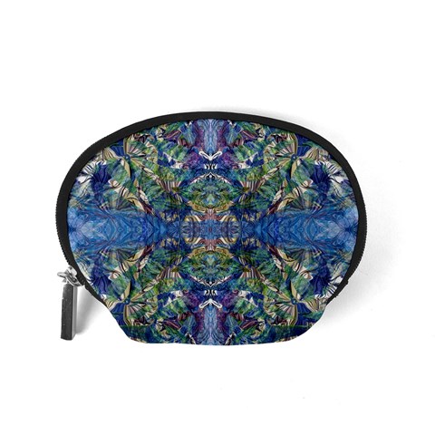 Blue arabesque Accessory Pouch (Small) from ArtsNow.com Back