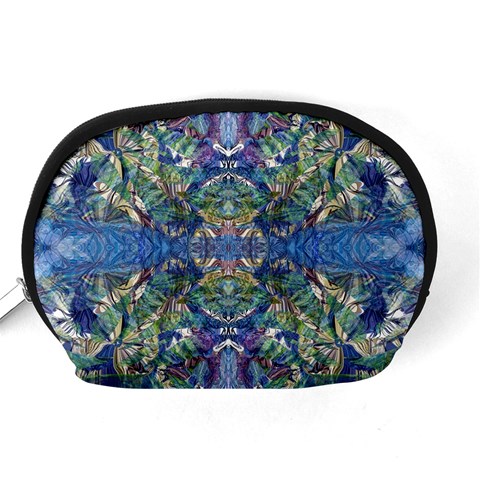 Blue arabesque Accessory Pouch (Medium) from ArtsNow.com Back