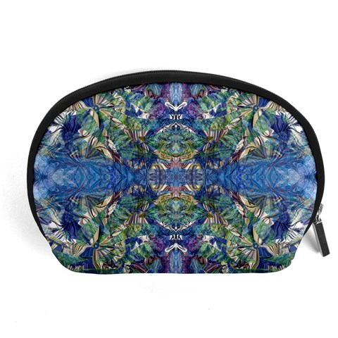 Blue arabesque Accessory Pouch (Large) from ArtsNow.com Front