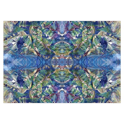 Blue arabesque 14 x22  Lumbar Throw Cushion Case (Two Sides) from ArtsNow.com Front