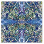 Blue arabesque Square Satin Scarf (36  x 36 )