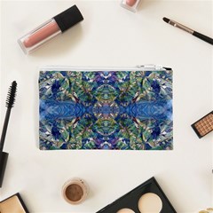 Blue arabesque Cosmetic Bag (XS) from ArtsNow.com Back