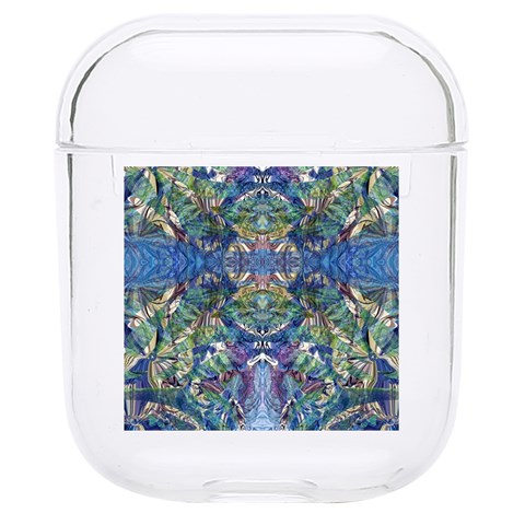 Blue arabesque Hard PC AirPods 1/2 Case from ArtsNow.com Front