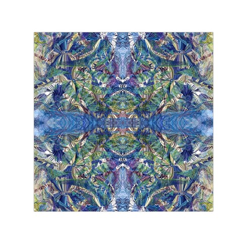 Blue arabesque Square Satin Scarf (30  x 30 ) from ArtsNow.com Front