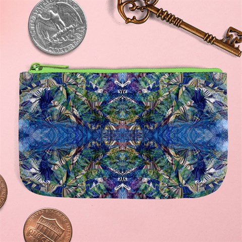 Blue arabesque Large Coin Purse from ArtsNow.com Front