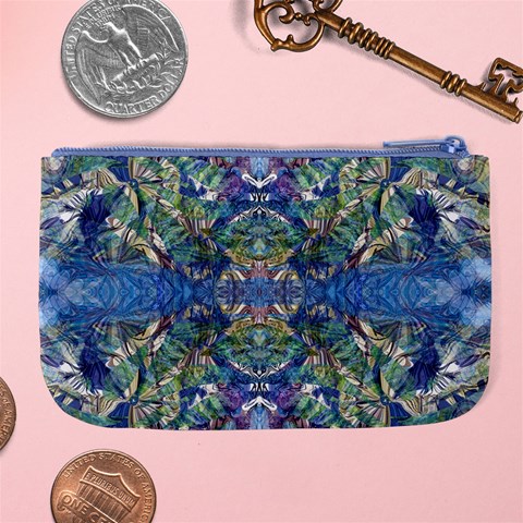 Blue arabesque Large Coin Purse from ArtsNow.com Back