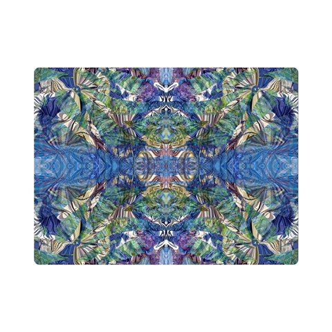 Blue arabesque Premium Plush Fleece Blanket (Mini) from ArtsNow.com 35 x27  Blanket Front