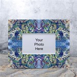 Blue arabesque White Tabletop Photo Frame 4 x6 