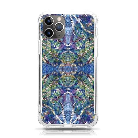 Blue arabesque iPhone 11 Pro 5.8 Inch TPU UV Print Case from ArtsNow.com Front