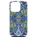 Blue arabesque iPhone 14 Pro Black UV Print PC Hardshell Case