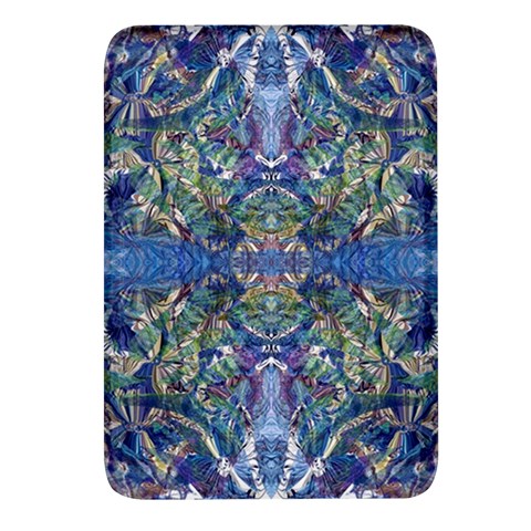 Blue arabesque Rectangular Glass Fridge Magnet (4 pack) from ArtsNow.com Front