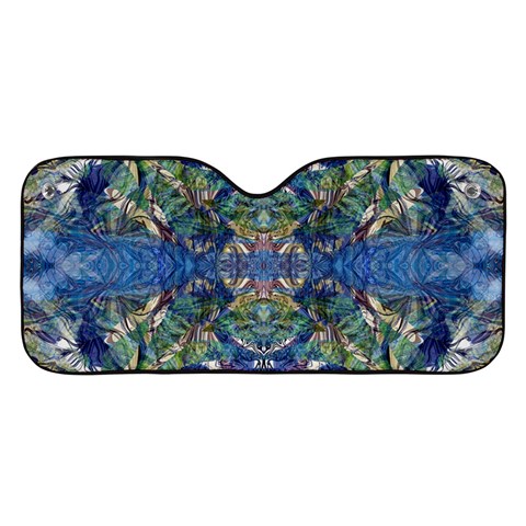 Blue arabesque Car Windshield Sunshade from ArtsNow.com Front