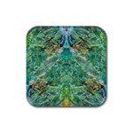 Green Repeats I Rubber Coaster (Square)