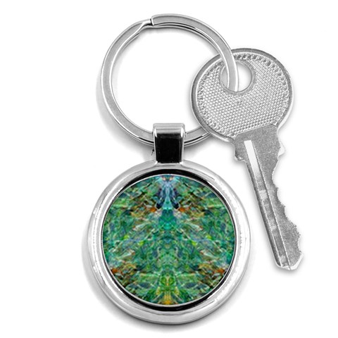 Green Repeats I Key Chain (Round) from ArtsNow.com Front