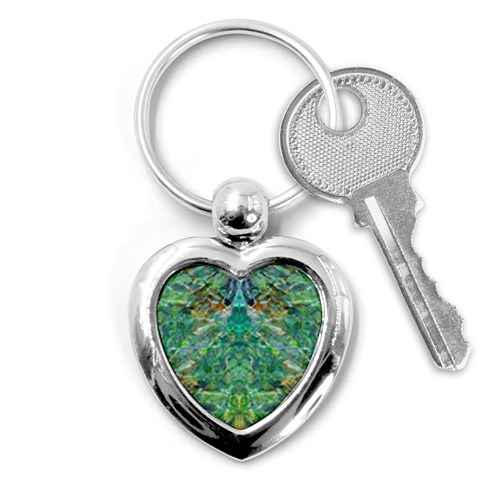 Green Repeats I Key Chain (Heart) from ArtsNow.com Front