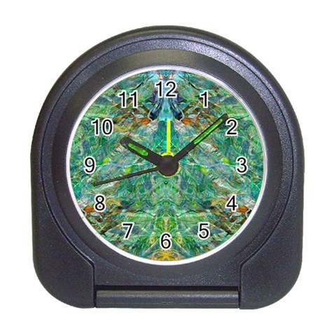 Green Repeats I Travel Alarm Clock from ArtsNow.com Front