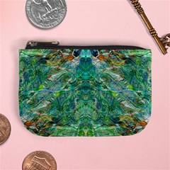 Green Repeats I Mini Coin Purse from ArtsNow.com Front