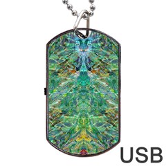 Green Repeats I Dog Tag USB Flash (Two Sides) from ArtsNow.com Front