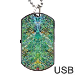 Green Repeats I Dog Tag USB Flash (Two Sides) from ArtsNow.com Back