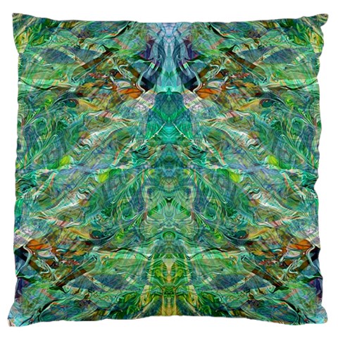 Green Repeats I Large Cushion Case (Two Sides) from ArtsNow.com Front