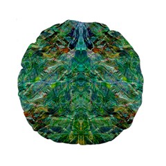 Green Repeats I Standard 15  Premium Round Cushions from ArtsNow.com Front