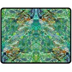 Green Repeats I Two Sides Fleece Blanket (Medium)