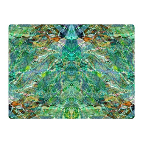 Green Repeats I Two Sides Premium Plush Fleece Blanket (Mini) from ArtsNow.com 35 x27  Blanket Front