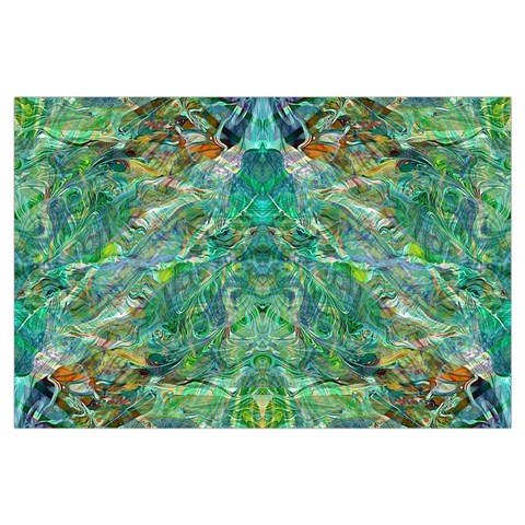 Green Repeats I 16 x24  Lumbar Throw Cushion Case (Two Sides) from ArtsNow.com Front