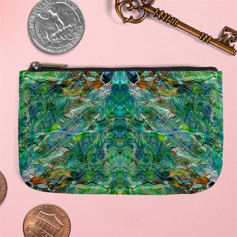 Green Repeats I Large Coin Purse from ArtsNow.com Front