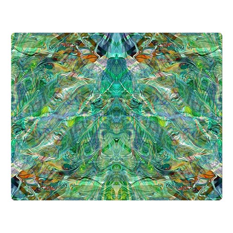 Green Repeats I Premium Plush Fleece Blanket (Large) from ArtsNow.com 80 x60  Blanket Front