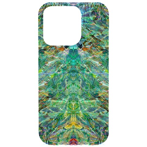 Green Repeats I iPhone 15 Pro Black UV Print PC Hardshell Case from ArtsNow.com Front