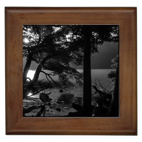 Los Alerces National Park Waterfront Landscape, Argentina002 Framed Tile from ArtsNow.com Front