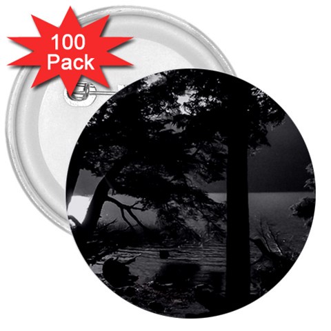 Los Alerces National Park Waterfront Landscape, Argentina002 3  Buttons (100 pack)  from ArtsNow.com Front