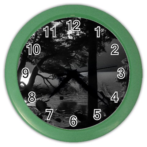 Los Alerces National Park Waterfront Landscape, Argentina002 Color Wall Clock from ArtsNow.com Front