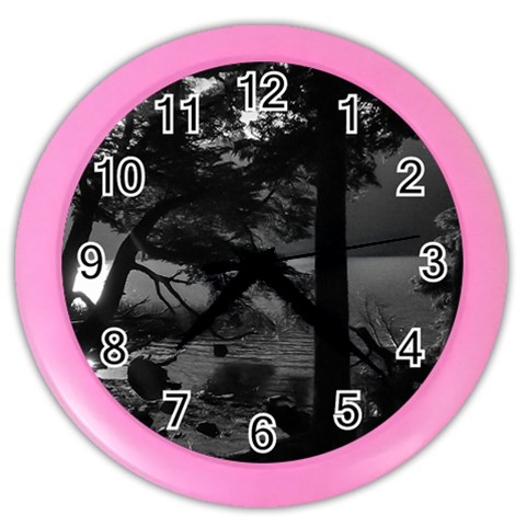 Los Alerces National Park Waterfront Landscape, Argentina002 Color Wall Clock from ArtsNow.com Front