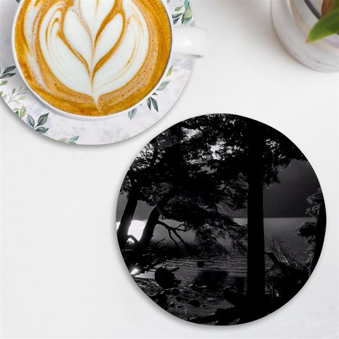 Los Alerces National Park Waterfront Landscape, Argentina002 UV Print Round Tile Coaster from ArtsNow.com Front