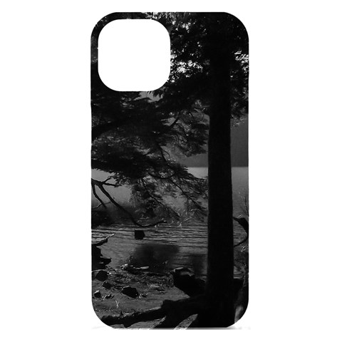 Los Alerces National Park Waterfront Landscape, Argentina002 iPhone 15 Black UV Print PC Hardshell Case from ArtsNow.com Front