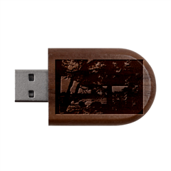 Los Alerces National Park Waterfront Landscape, Argentina002 Wood Oval USB Flash Drive from ArtsNow.com USB