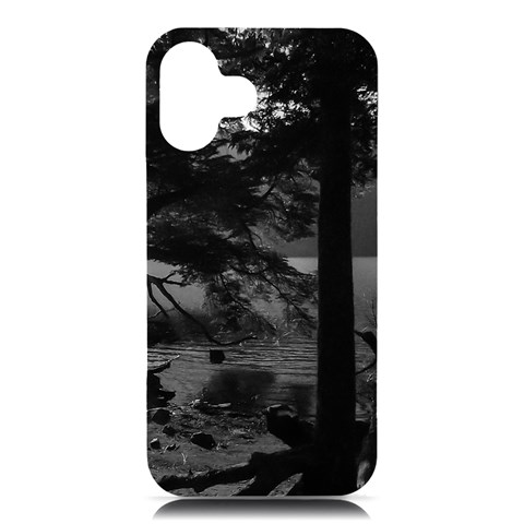 Los Alerces National Park Waterfront Landscape, Argentina002 iPhone 16 Plus Black UV Print PC Hardshell Case from ArtsNow.com Front