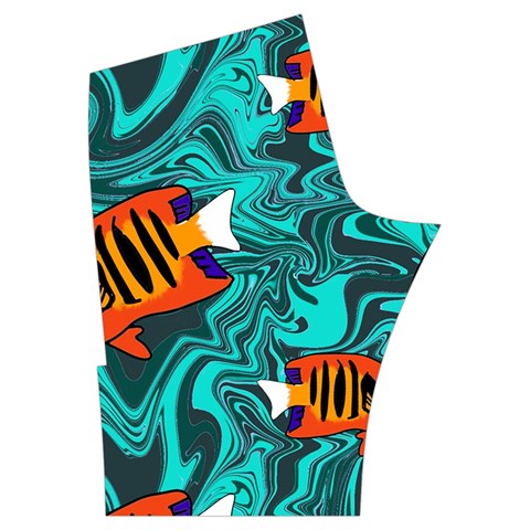 Flame Swirls Men s Side Zip Front Pouch Ski And Snowboard Bib Pants	 from ArtsNow.com Back Left