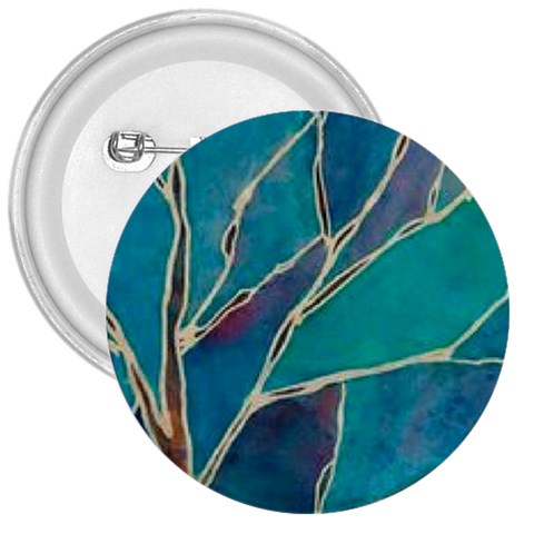 Aqua Batik, Abstract, Colorful 3  Buttons from ArtsNow.com Front